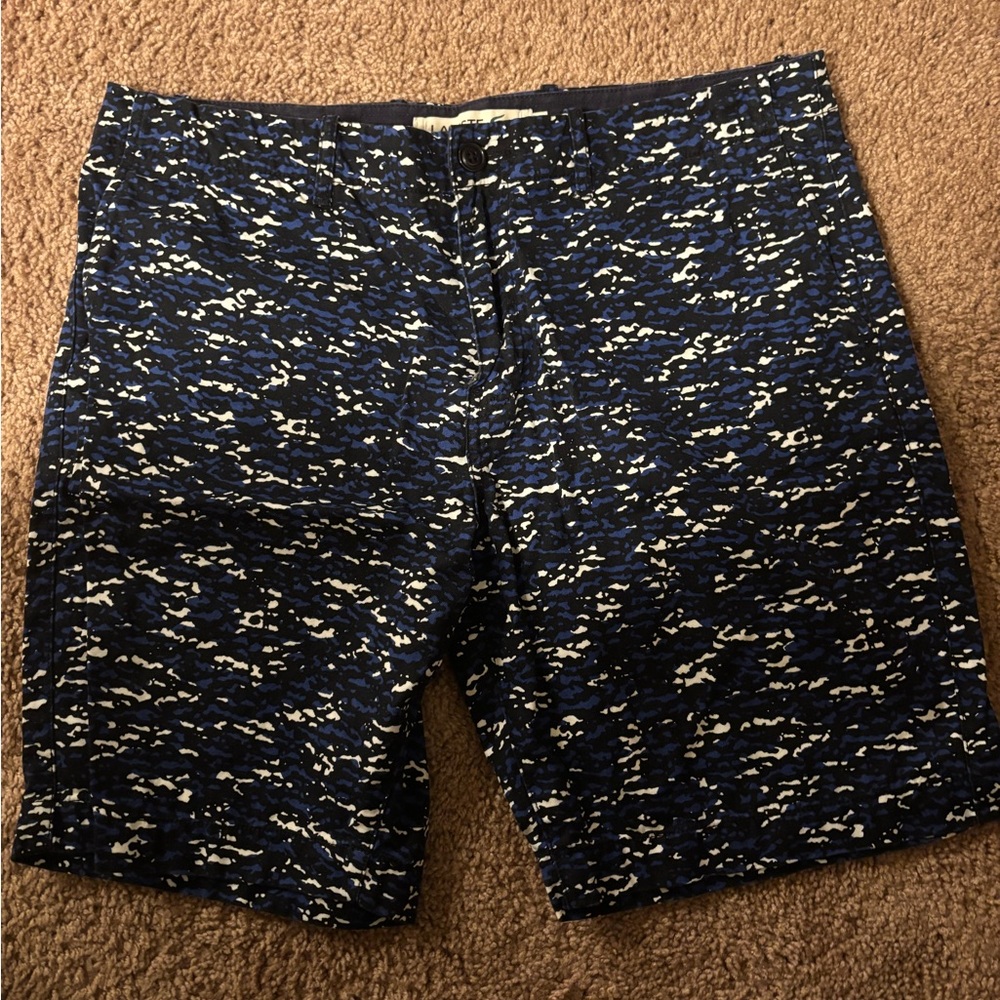 Lacoste Men’s Navy Blue Camo Shorts - size 34